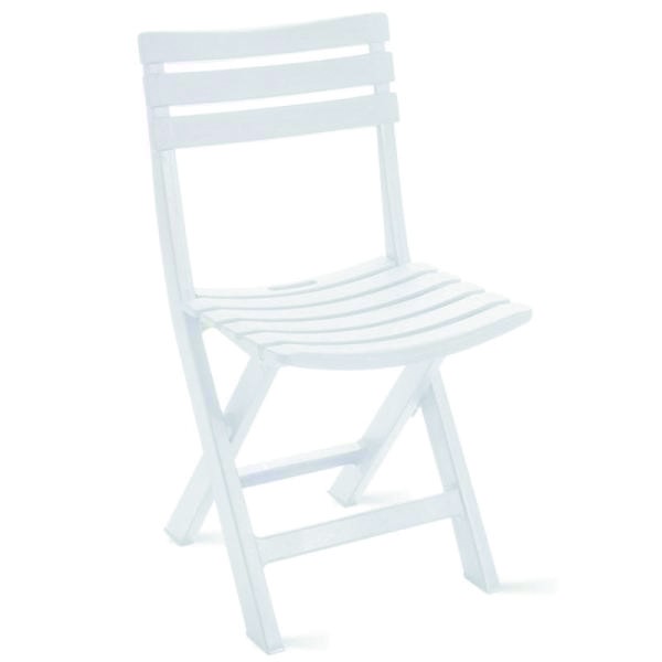 Chaise pliante blanche