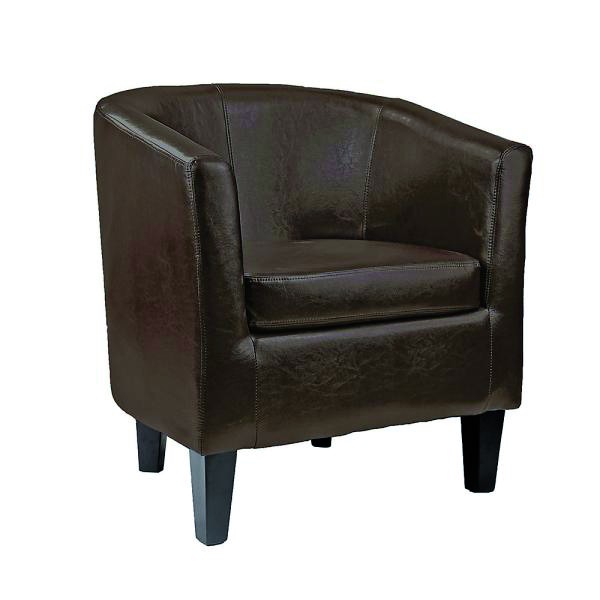 Fauteuil simili brun