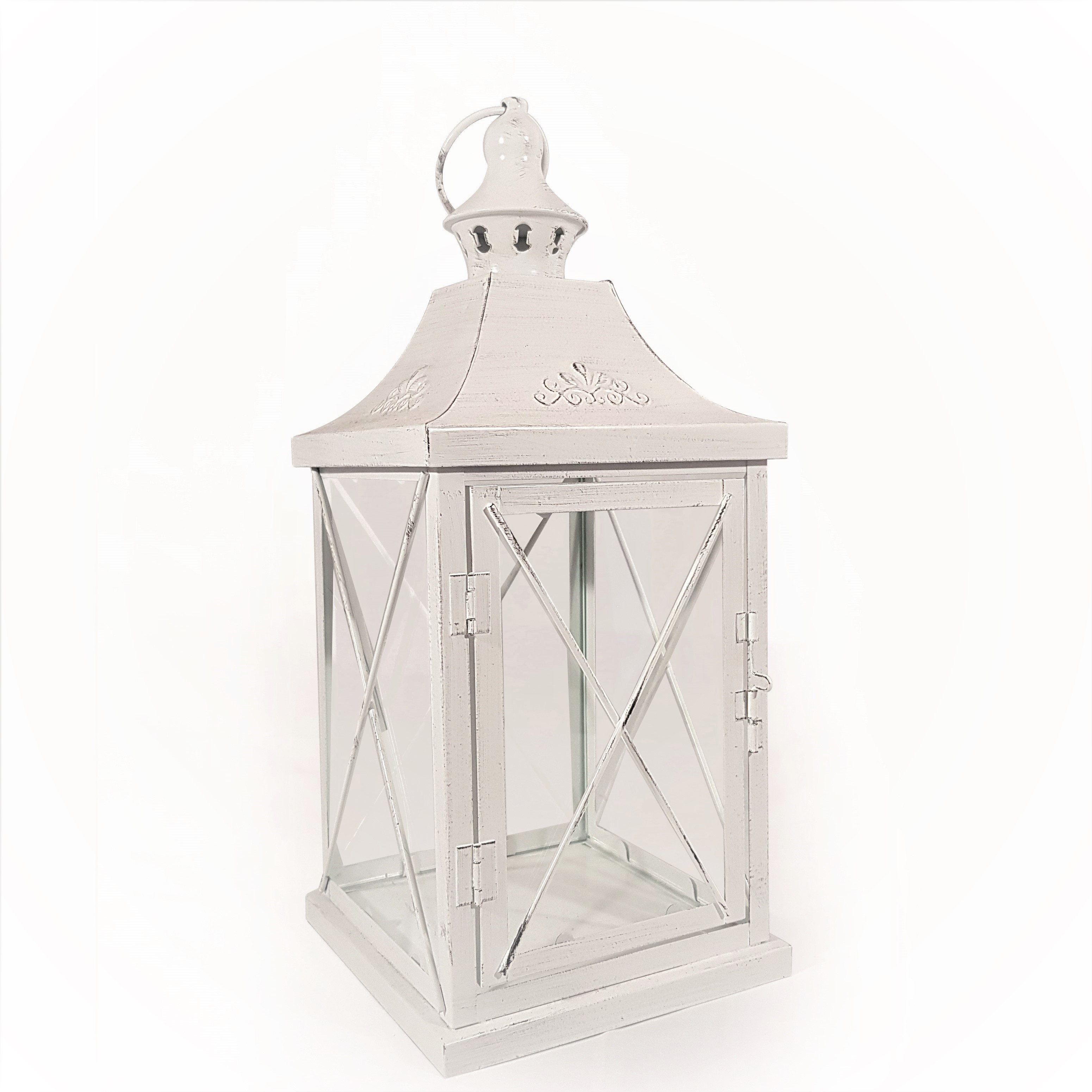 Lanterne metal blanc