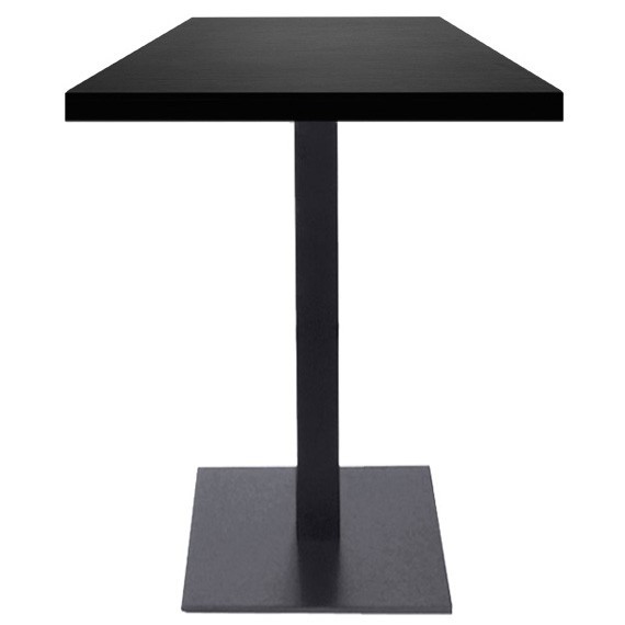 Table haute noir carree