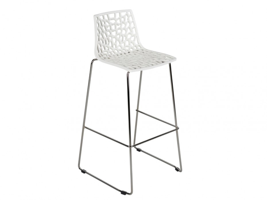 Tabouret bar blanc graphik