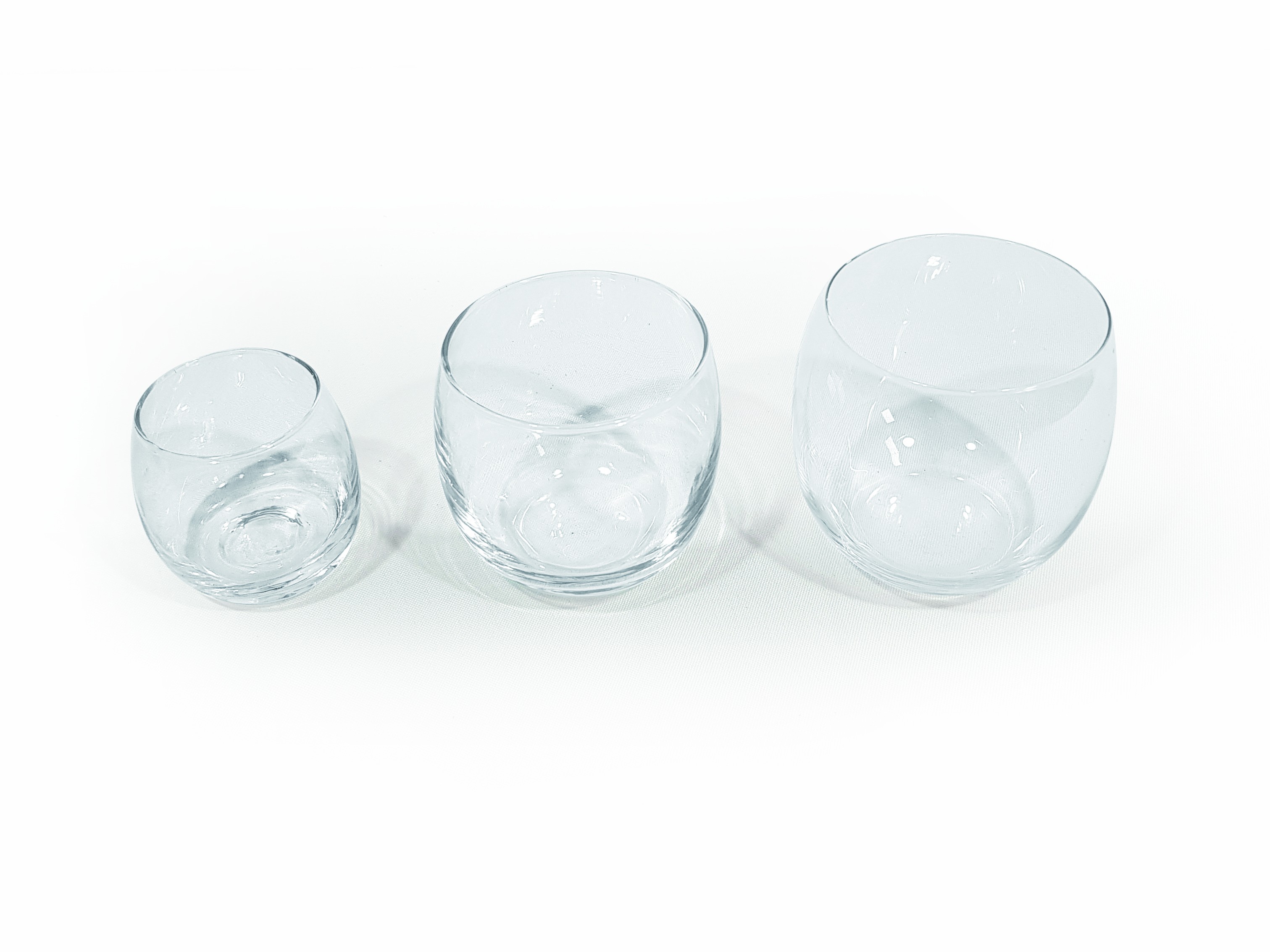 Verre transparent trois photophores boule