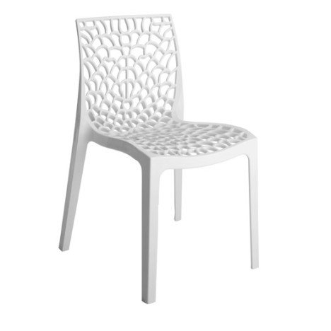 Chaise de jardin en resine grafik blanc