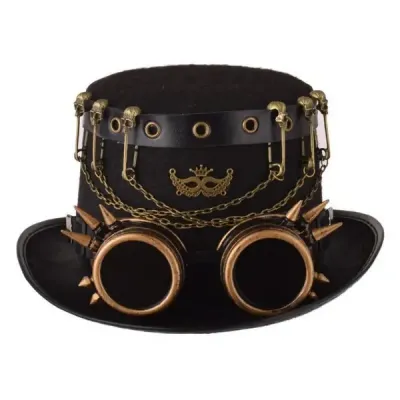 Chapeau steampunk haut de forme cabaret