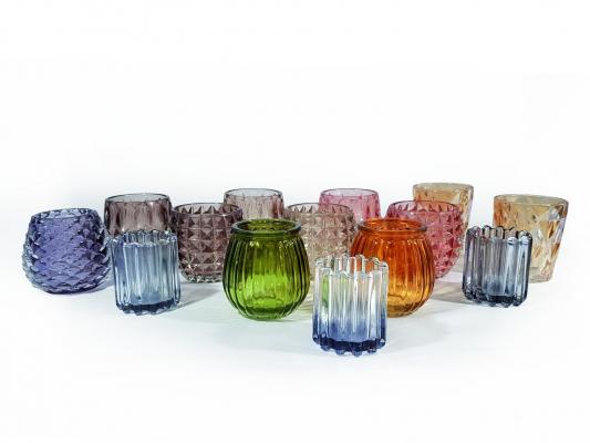 Collection photophores verre couleurs