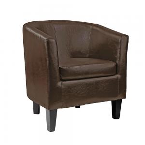 Fauteuil Simili Cuir brun NOC LOCATION VALAIS